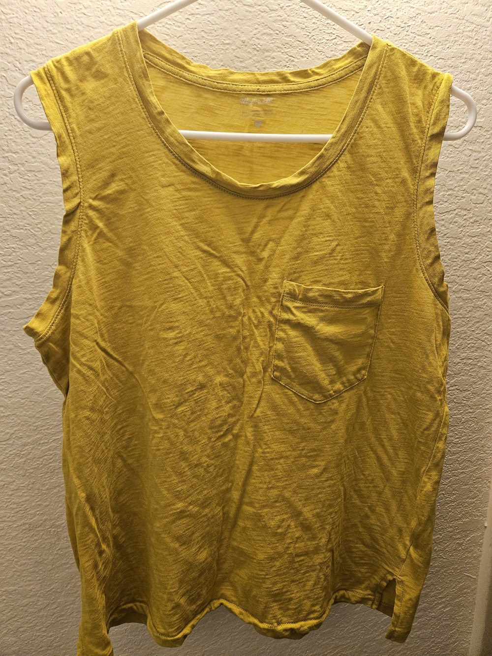 Madewell Bright Yellow Sleeveless Pocket Tank